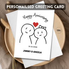Load image into Gallery viewer, Personalised Card (couple/wedding) design 2