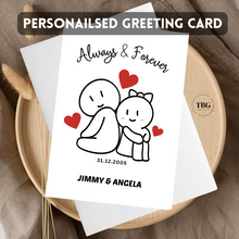 Load image into Gallery viewer, Personalised Card (couple/wedding) design 3